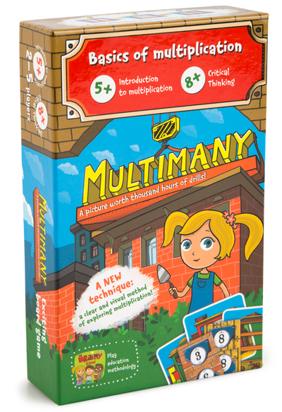 Multimany multiplication game, 5+/8+ age